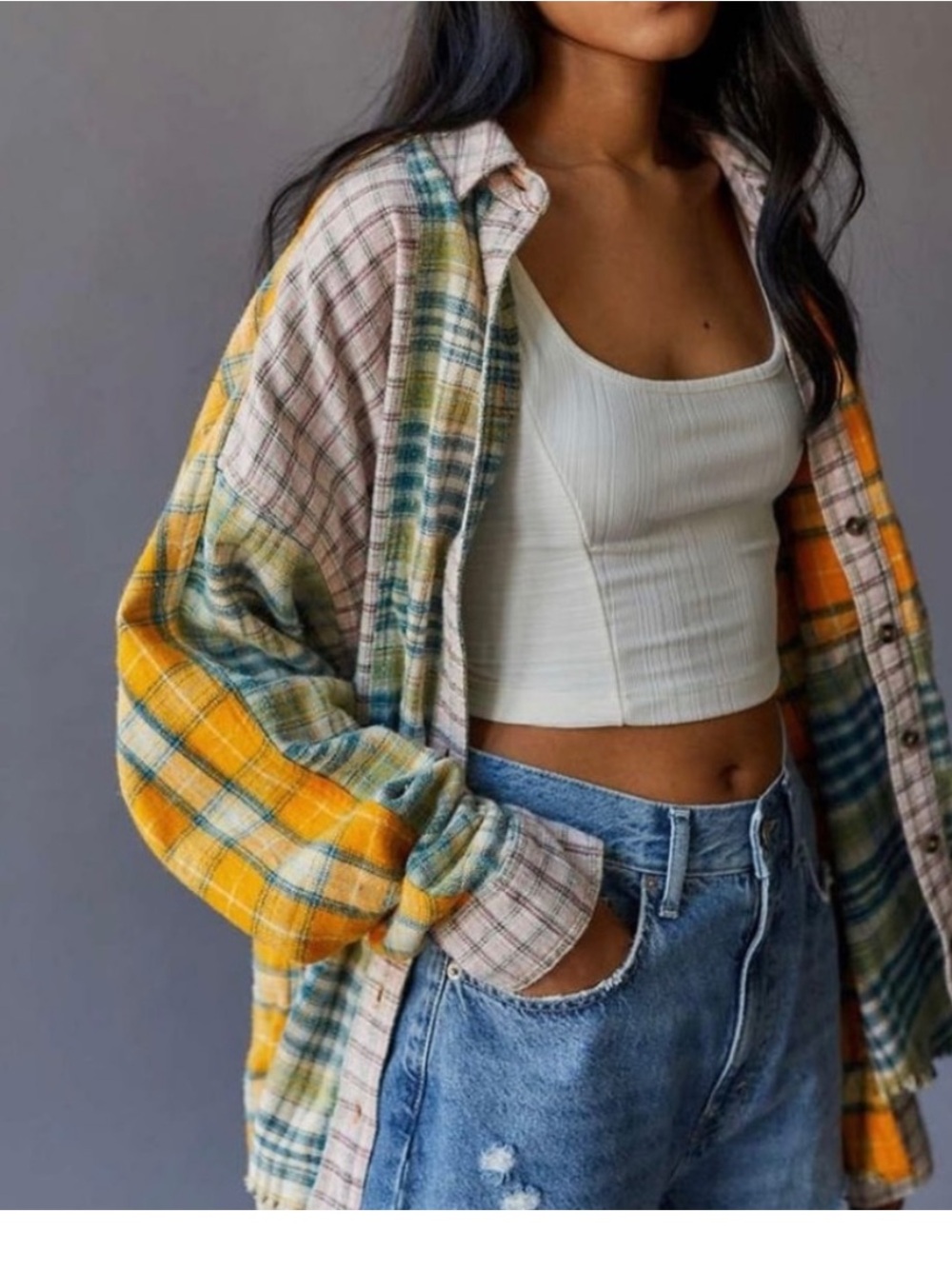 Urban Outfitters BDG Ted Patchwork Oversized Flannel Shirt Medium